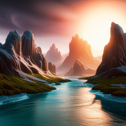 Fantasy Concept Art in Detailed Matte Painting