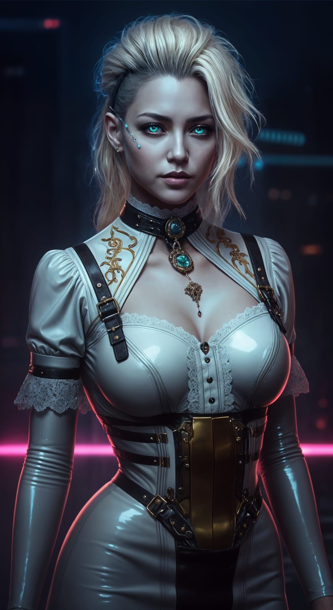 Neo-Victorian Goddess in Cyberpunk Chic