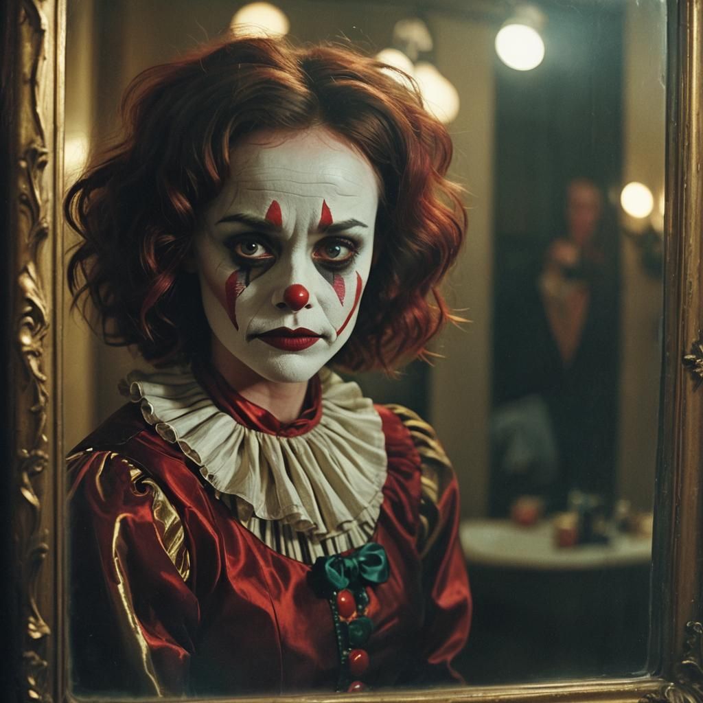 Alexis Bledel in Classic Hollywood-Style Clown Makeup
