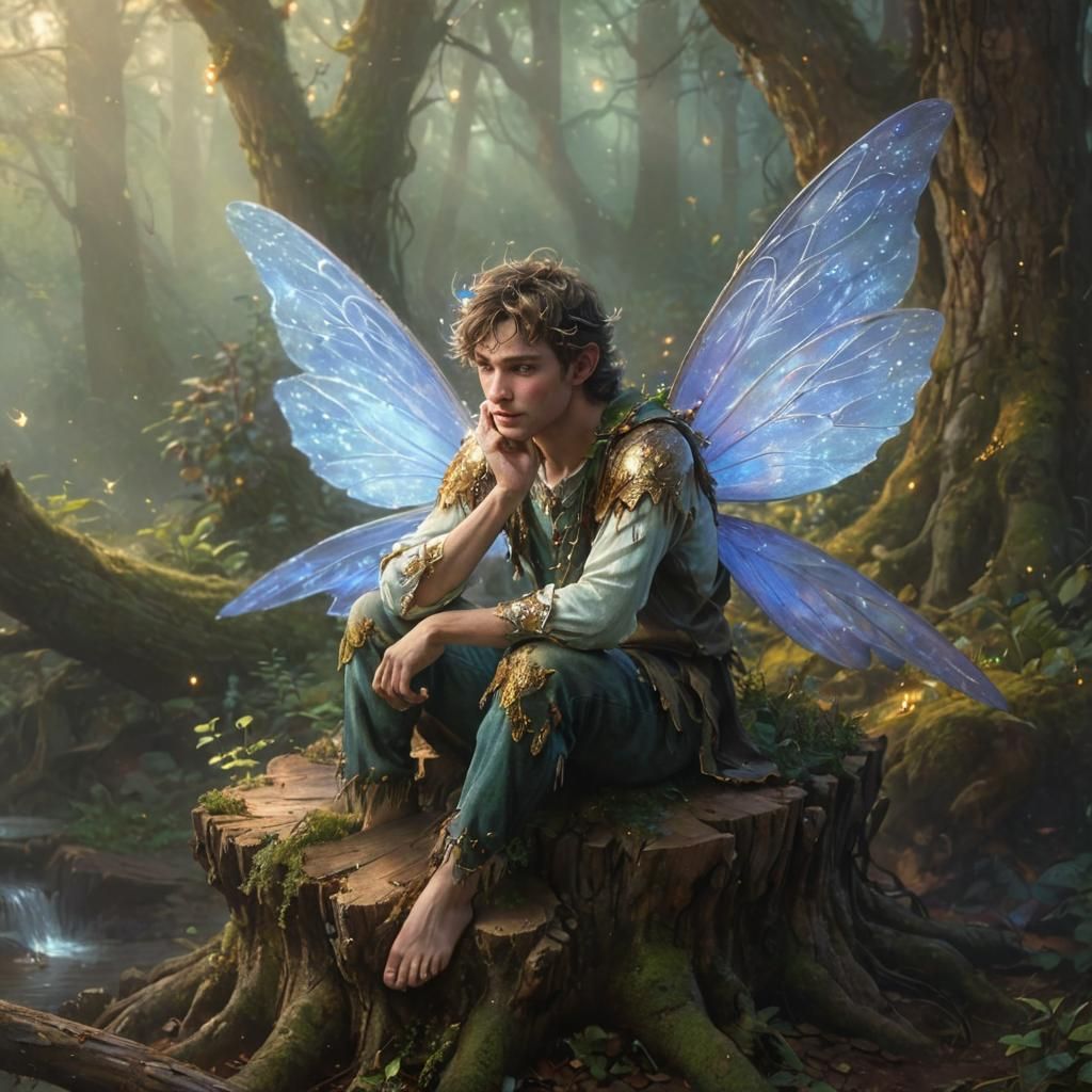 Enchanting Fairy in Mystical Moonlit Forest