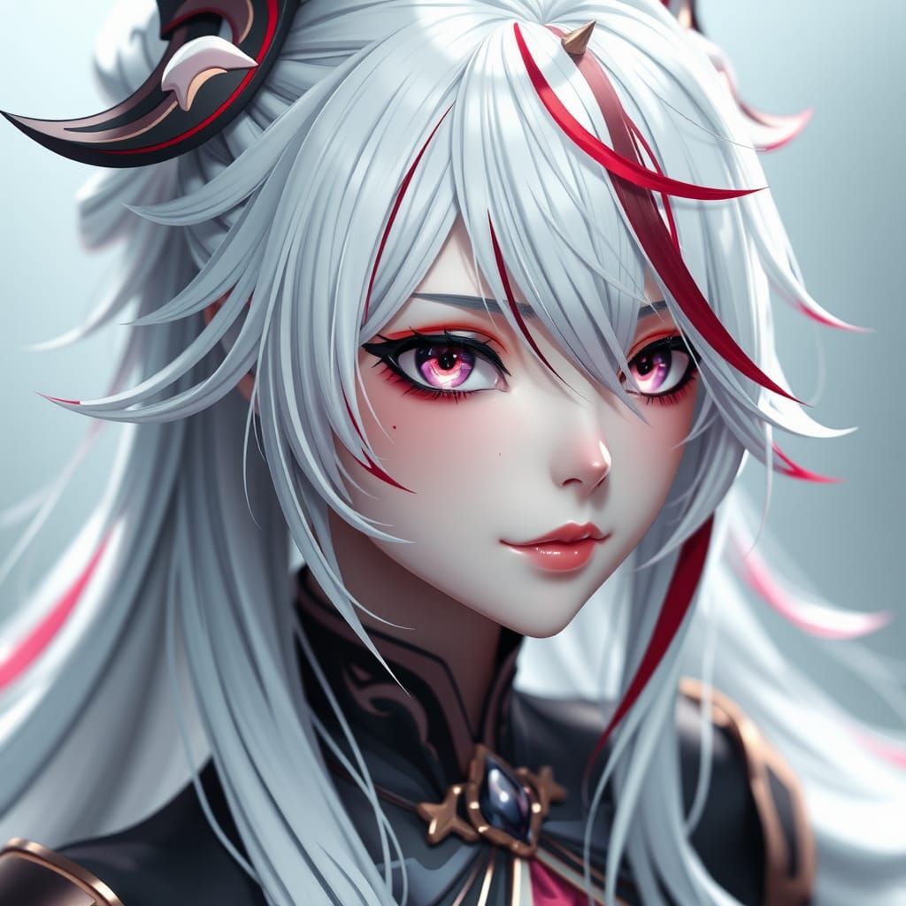 Ethereal Anime Princess with Iridescent Eyes