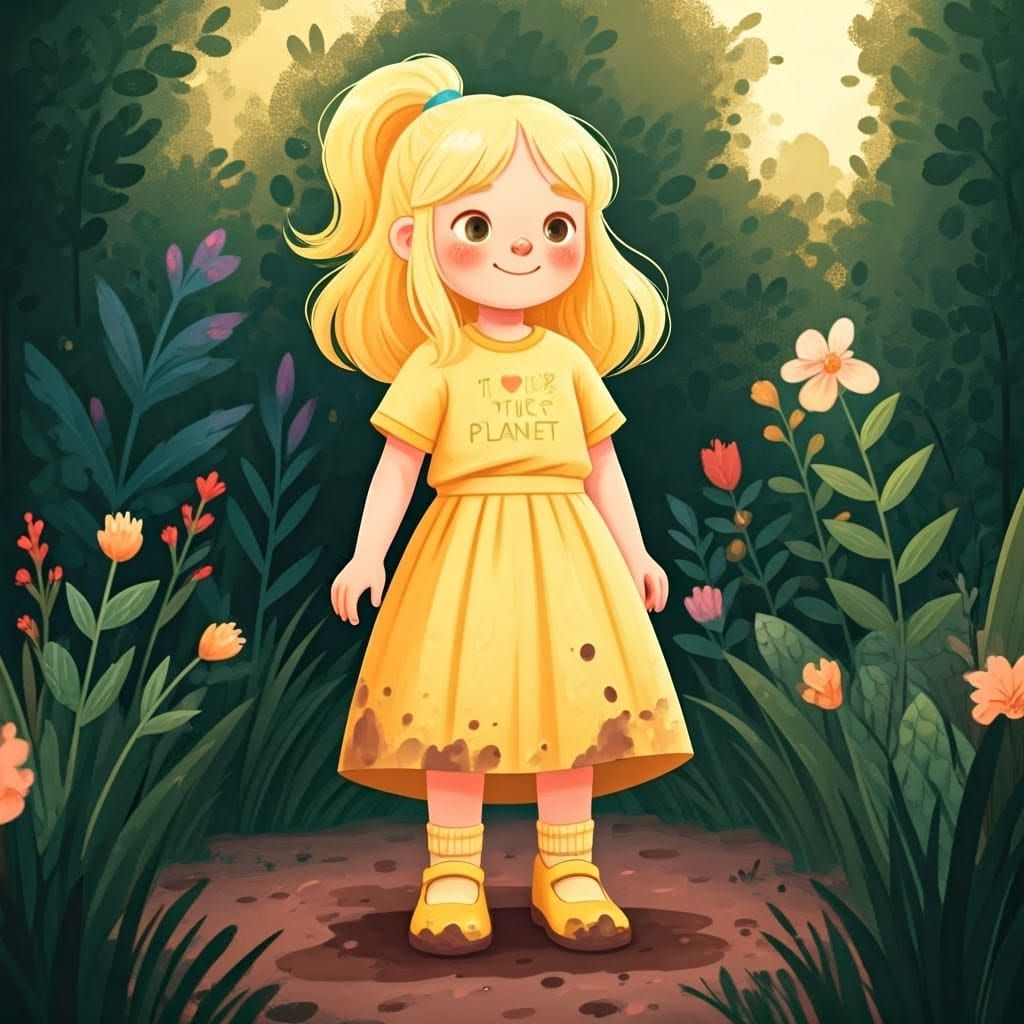 Primrose in Whimsical Garden, Muddy Mary Janes