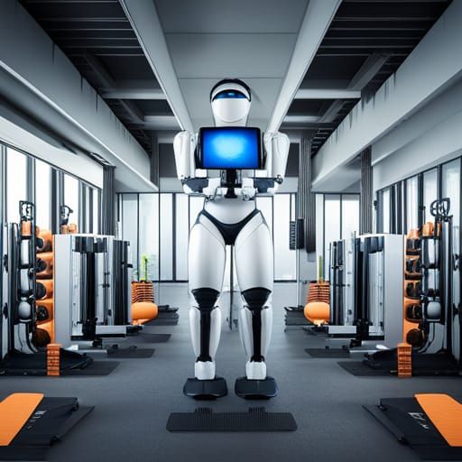 Space Chatbot Robots Workout: High-Definition Digital Photo