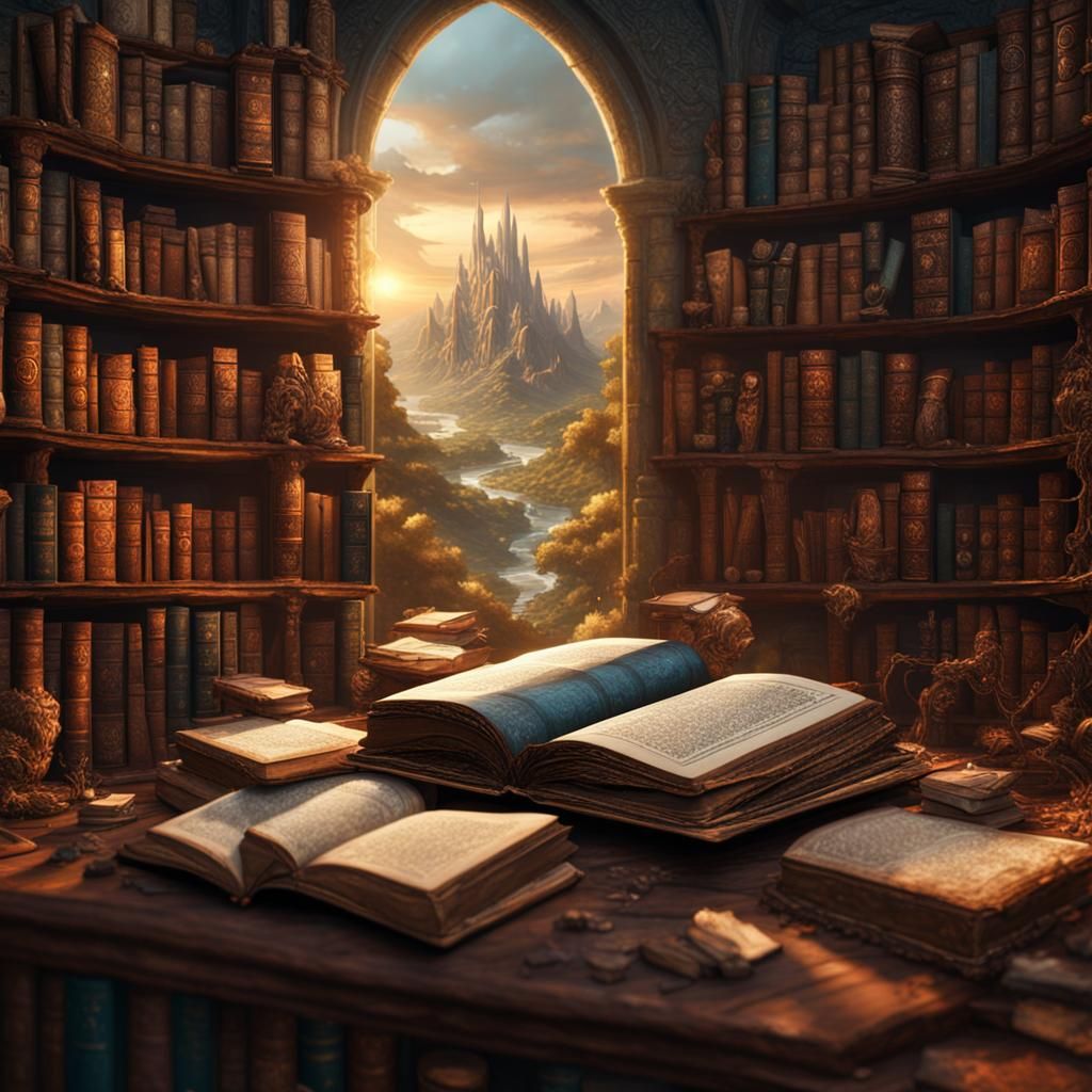 Surreal Fantasy Realm in Vibrant Colors