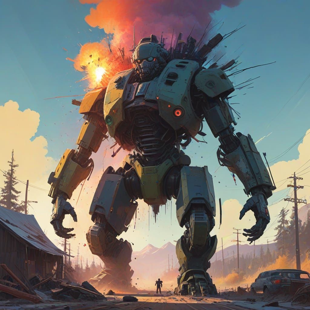 Vibrant Abstract Explosion of Color and Movement