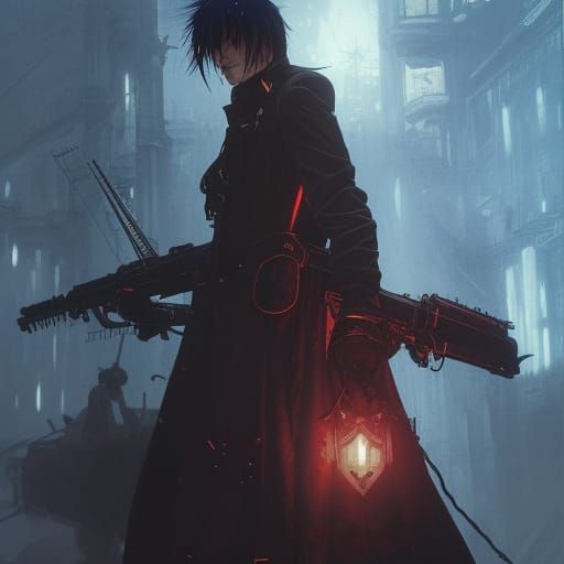 Detailed Vampire in Dark Fantasy Style