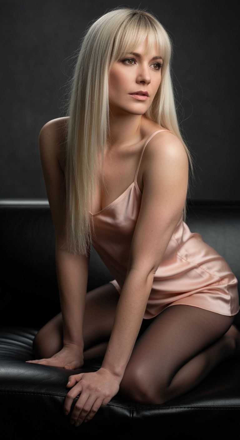 Suggestive Boudoir Portrait with Studio Lighting