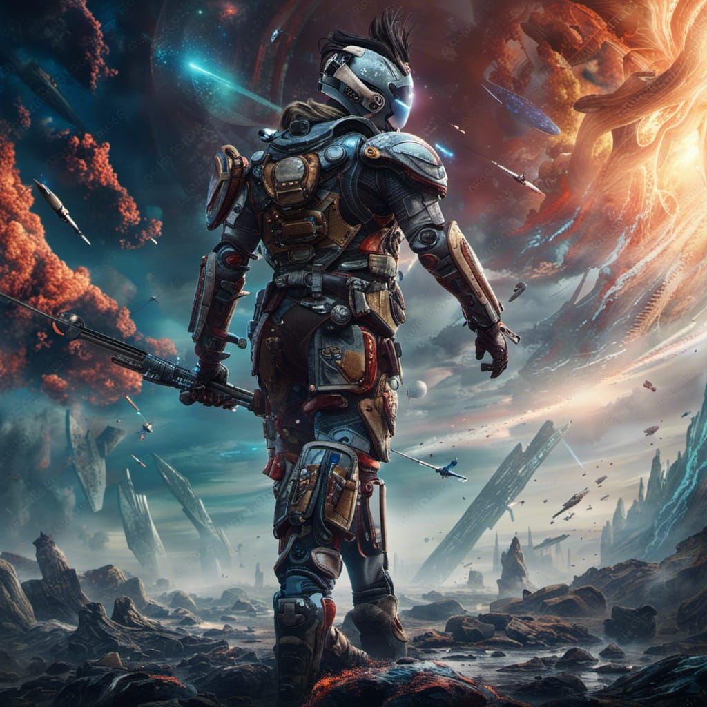 Warrior of the Future Battles for Liberty in a Dystopian Gal...