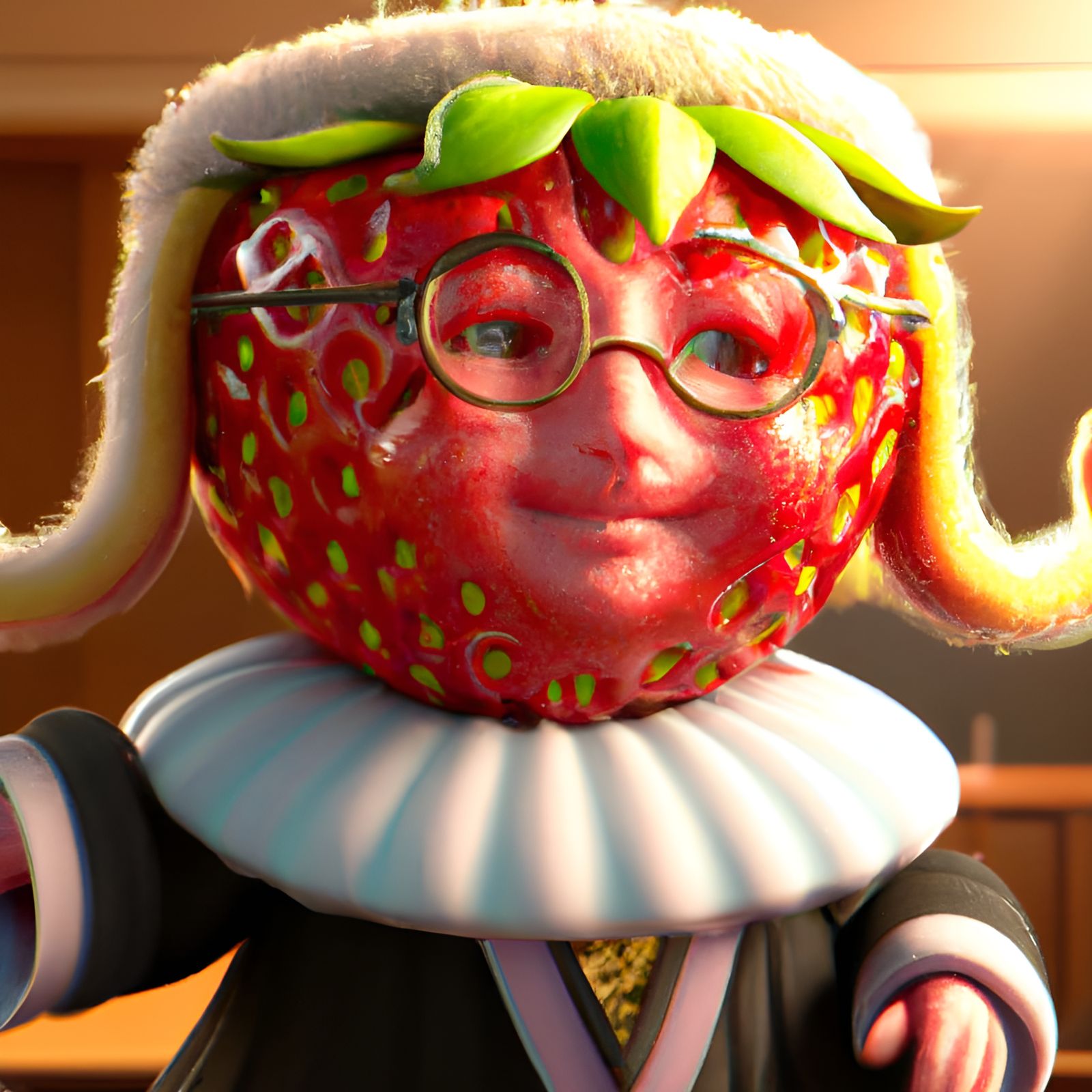 Adorable Strawberry Judge in Court