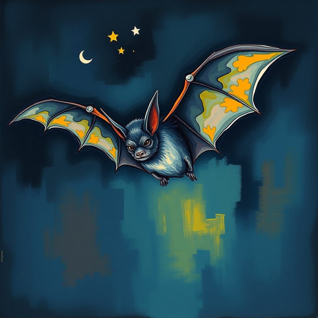 Midnight Flight in Vibrant Hues