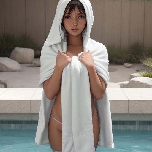 A Woman Wrapped in a Towel, Captured in Intimate Style