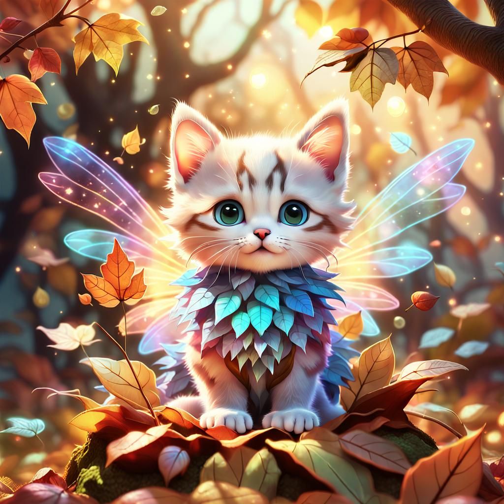 Autumnal Kitten Fairy