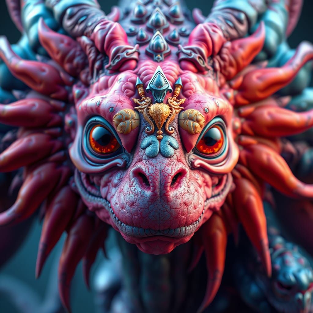 Ethereal Creature in Vibrant, Fantasy Portrait