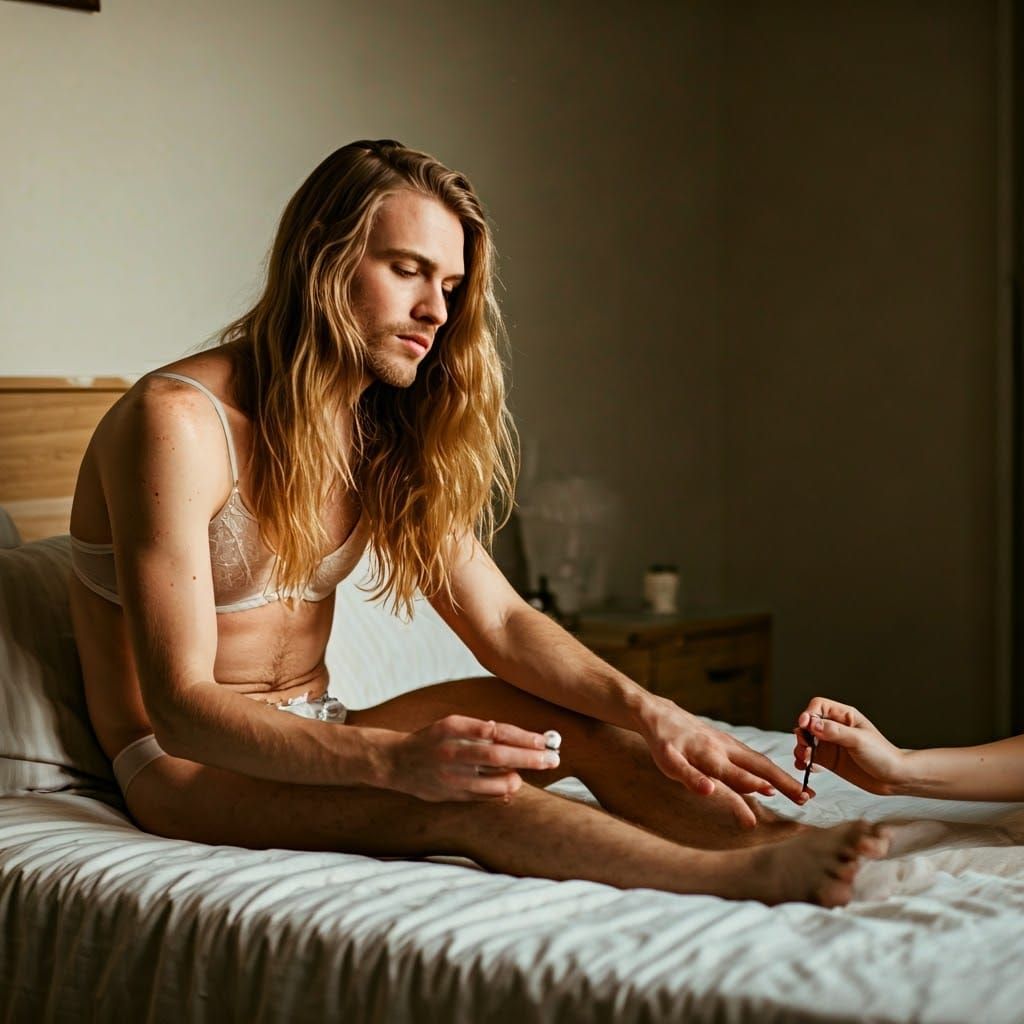 Elegant Gentleman's Intimate Beauty Moment