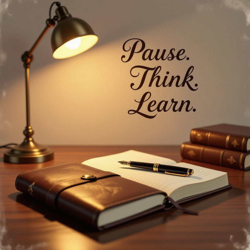 Tranquil Journal Scene With Fountain Pen and Soft Light