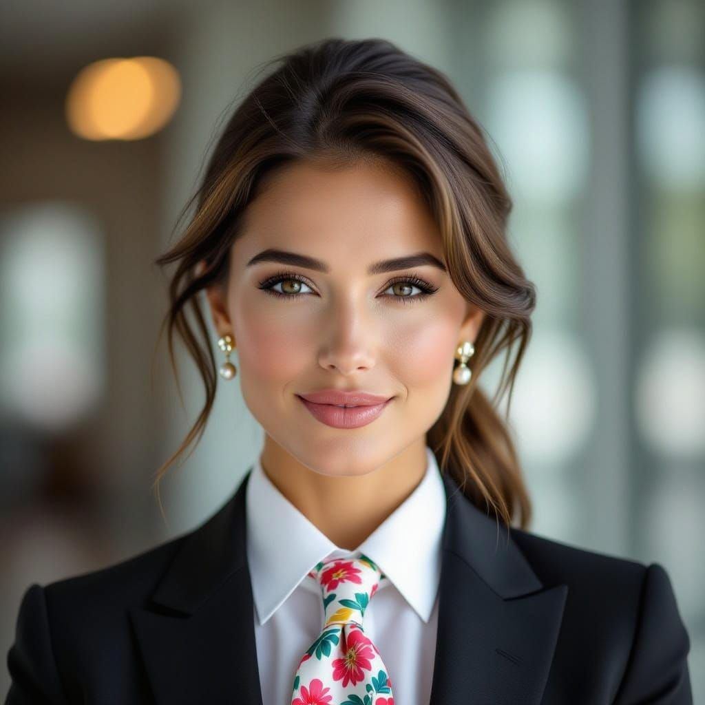 Sophisticated Businesswoman in Elegant Power Suit