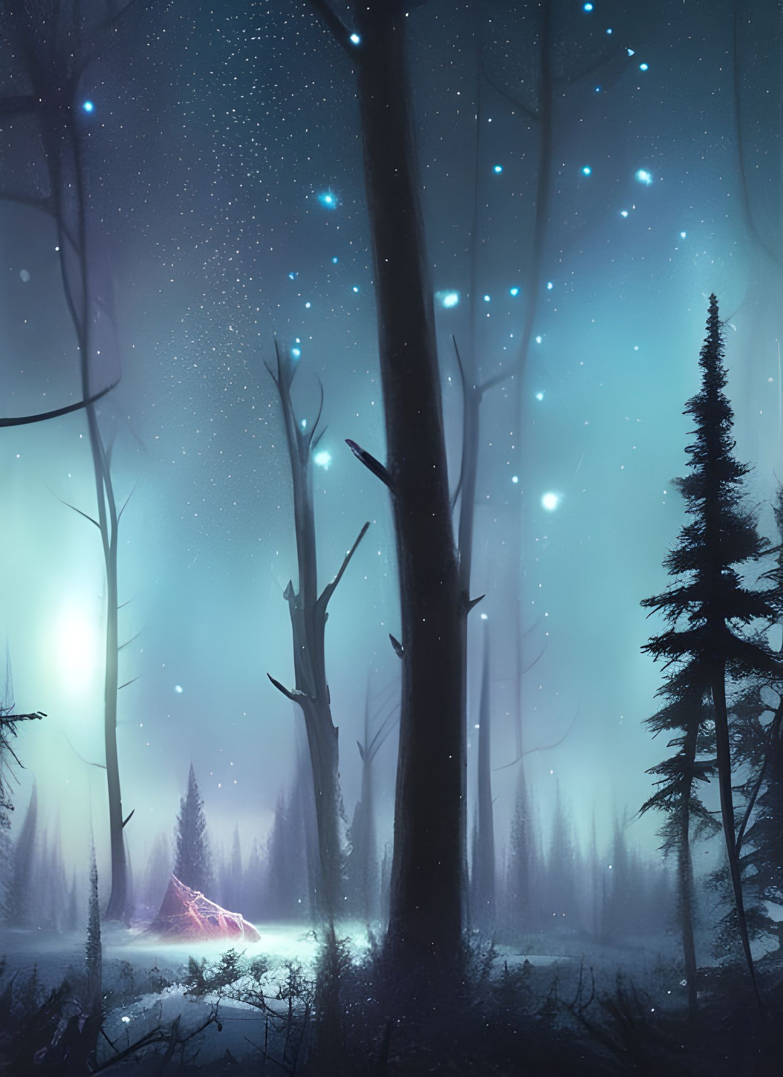 Detailed Night Sky Digital Painting in Unreal Engine