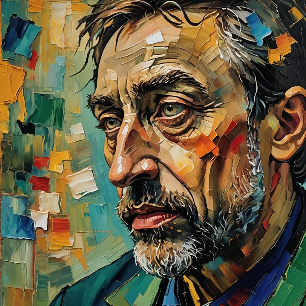 Distorted Reality in Vibrant Brushstrokes