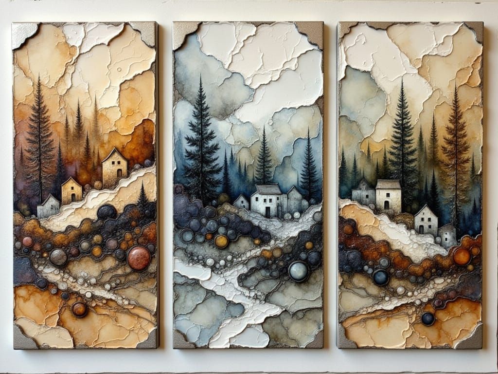 Forest triptych