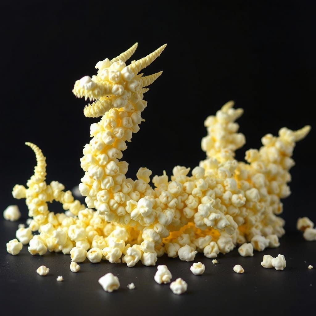 Popcorn Dragon: A Whimsical AI Creation