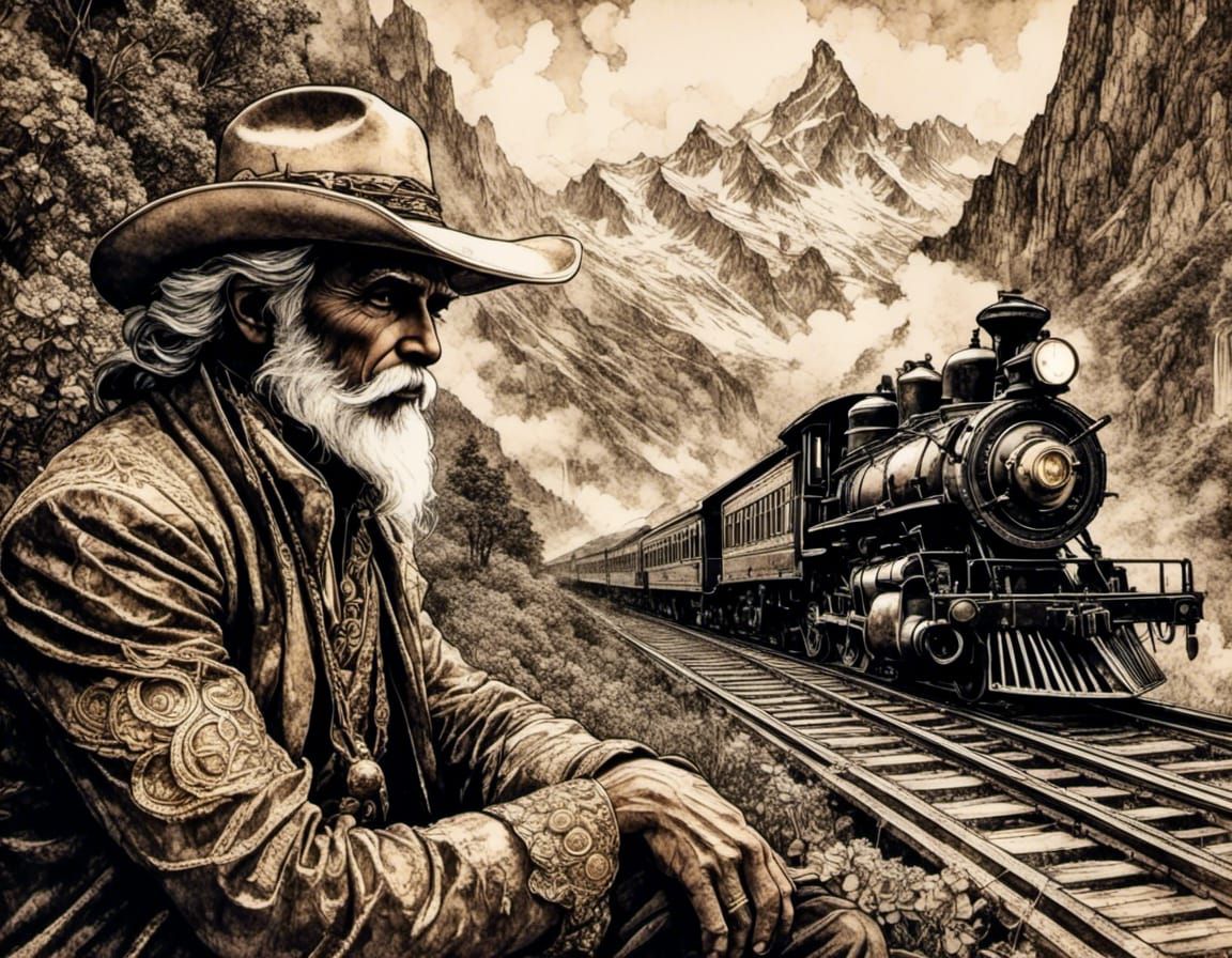 Alexandrian Man Portrait in Moebius Style