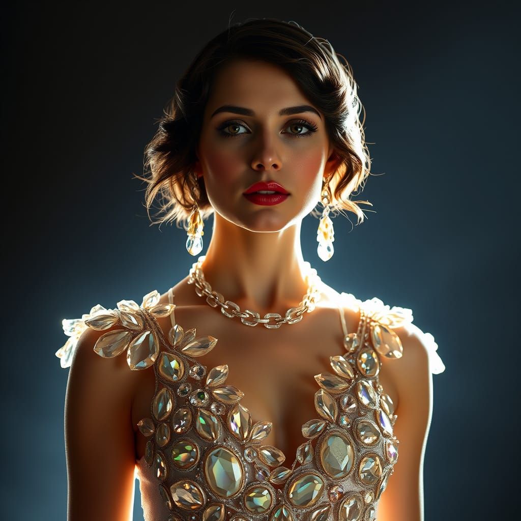 Glass Crystal Adorned