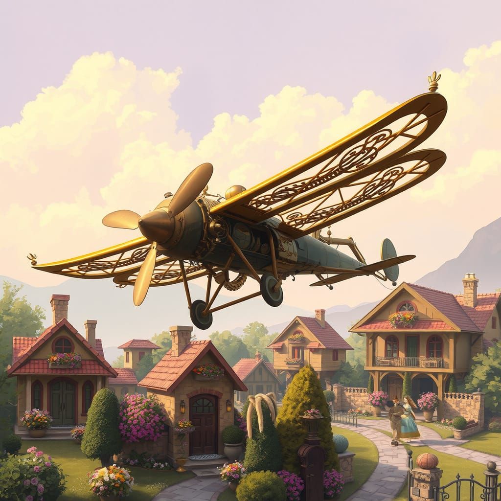 Steampunk Ornithopter Soars Through Lavender Hued Victorian ...