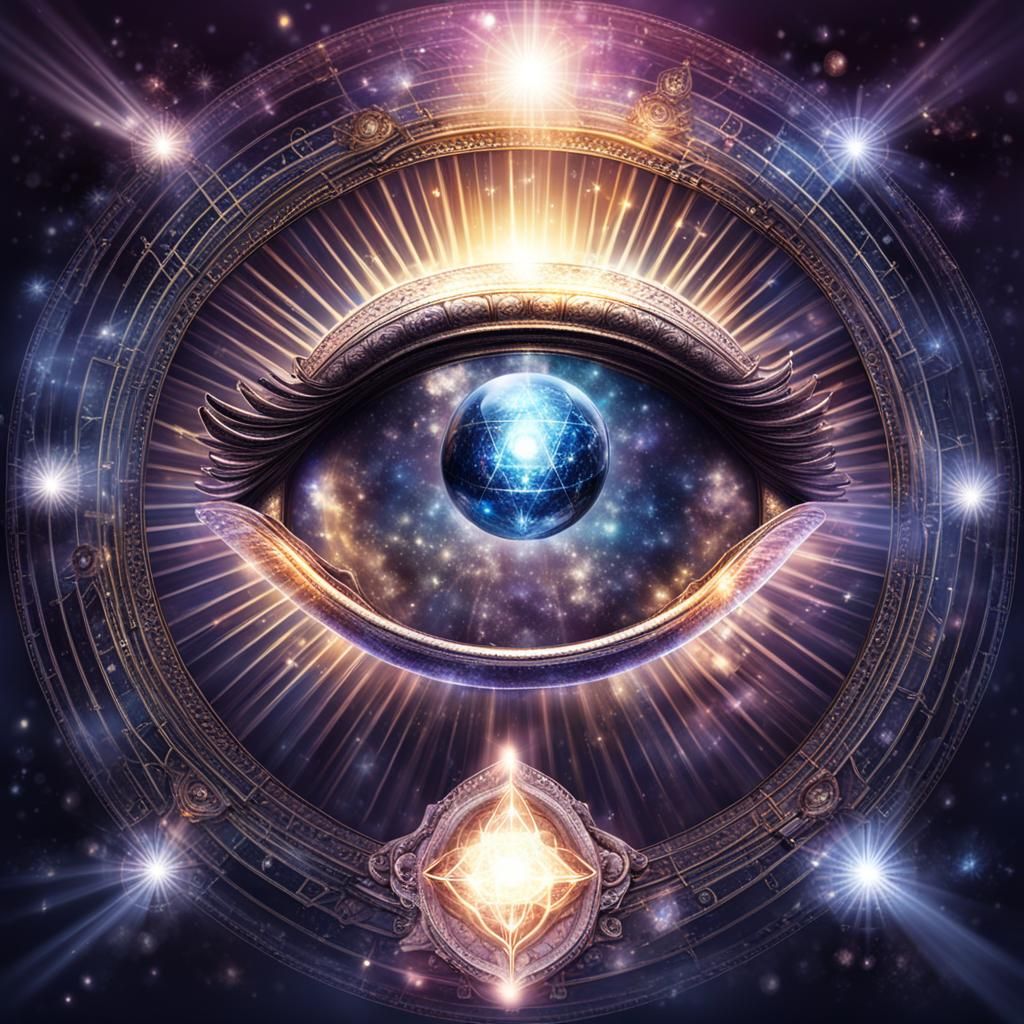 Psychic with Third Eye in Vibrant Light