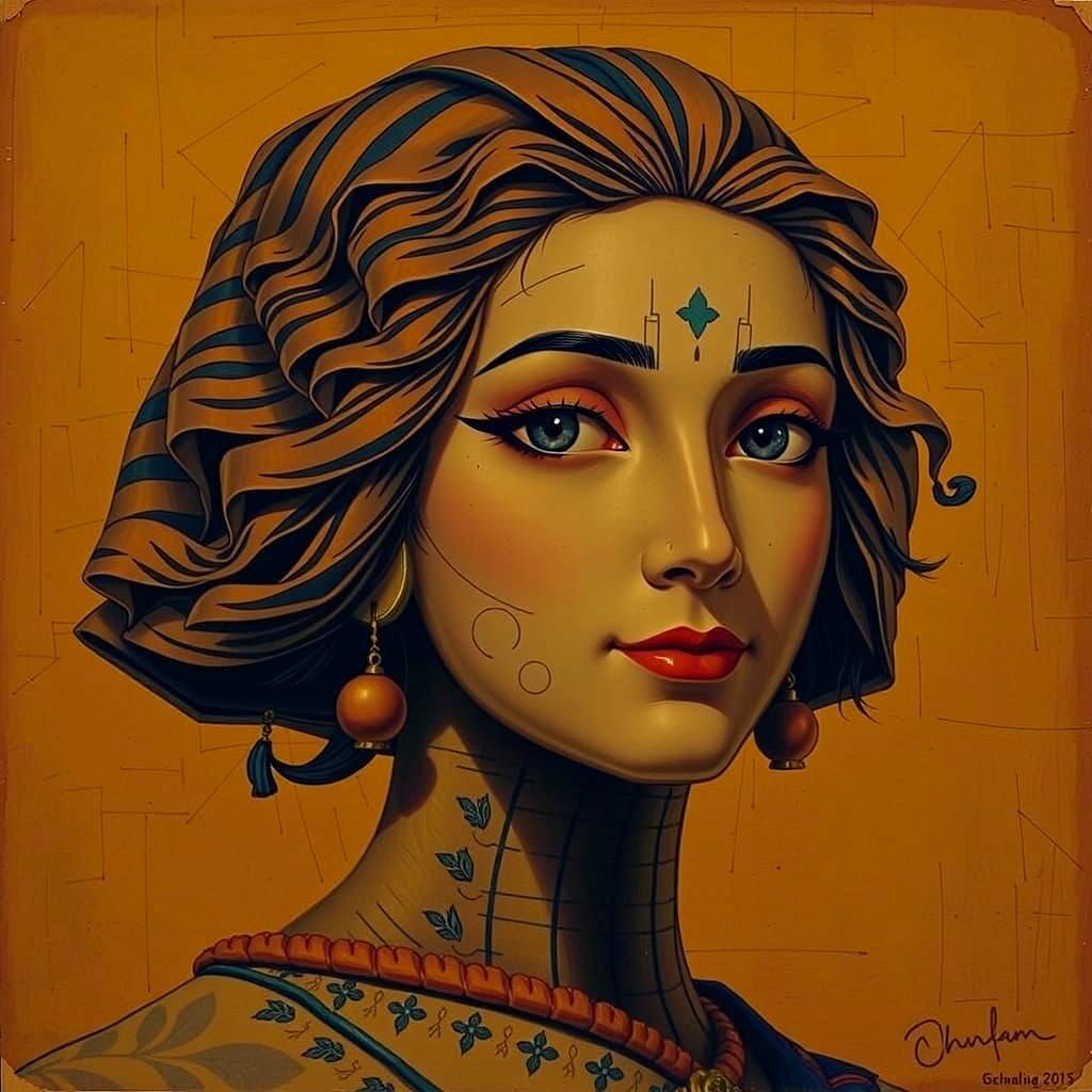 Tutankhamun, Harlequin, Geisha, Krishna Fusion