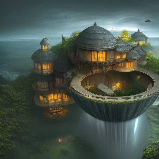 Fantastical Underground Abode in Deep, Intricate Detail
