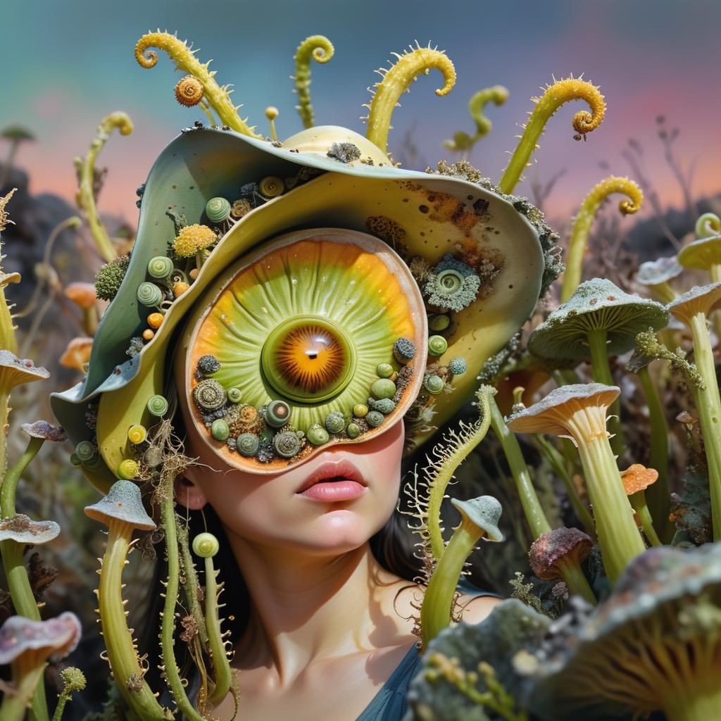 Ethereal Pregnant Enchantress in Whimsical Nature Scene