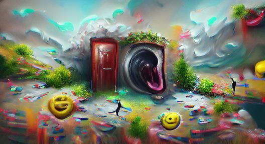 Energetic Portal of Conflicting Emotions in a Vibrant 8k Pai...