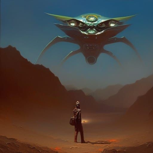 Surreal Extraterrestrial Reveals Emotional Humanity in Oil P...