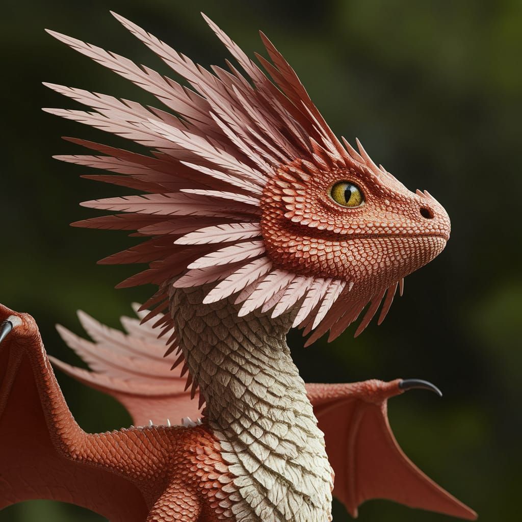 Majestic Feathered Dragon