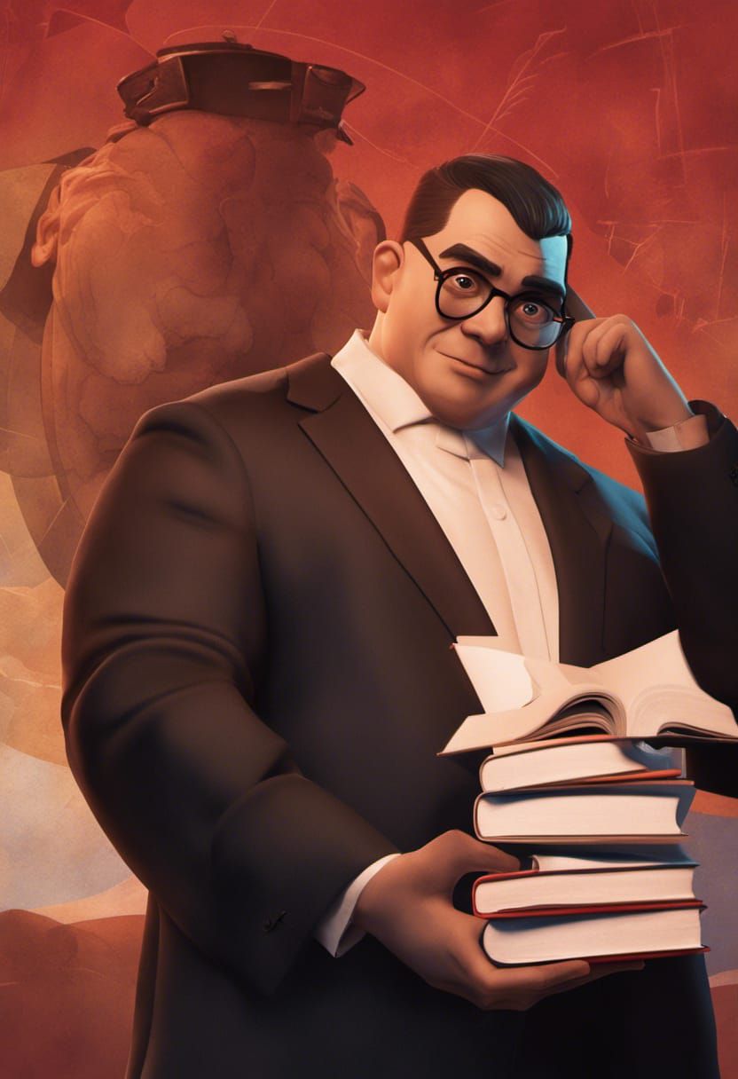 Closely Cropped Businessman in Vibrant Background, Concept A...