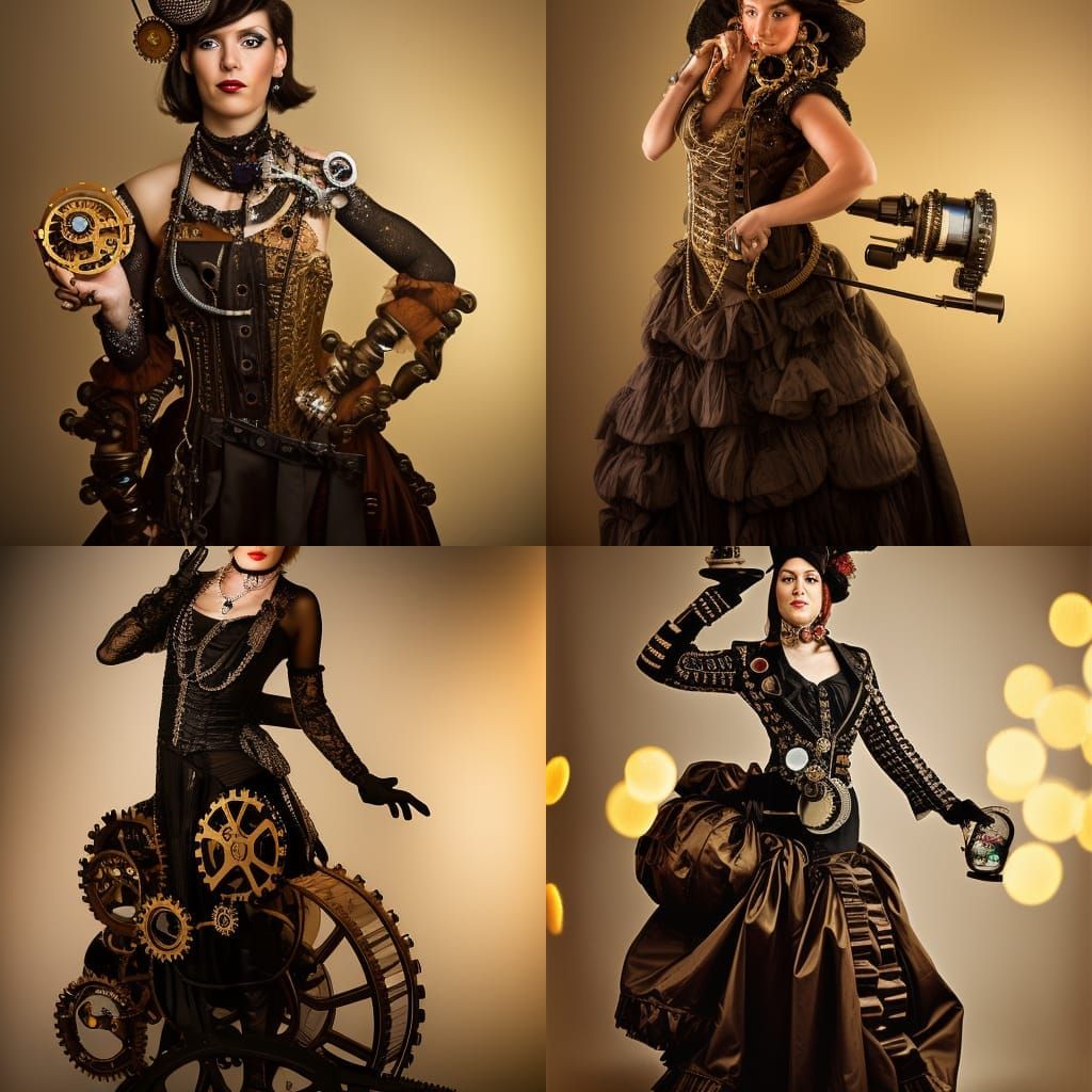Steampunk Queen in Victorian Era Portrait