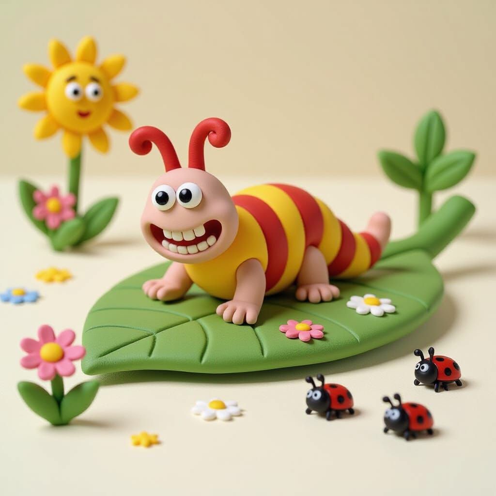 Wiggle, grin, repeat! A clay critter squishes through sunshi...