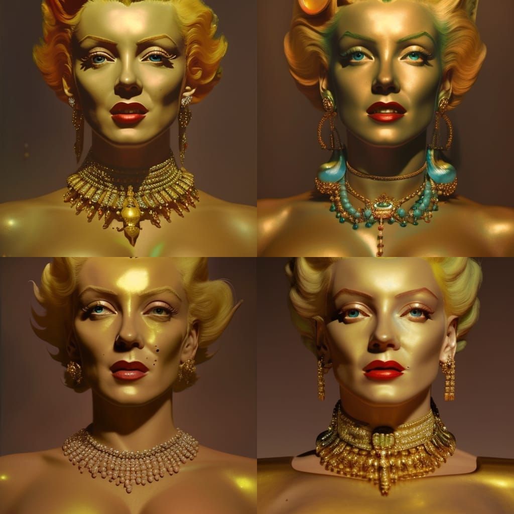 A Cyberpunk Goddess Portrait of Renaissance Women