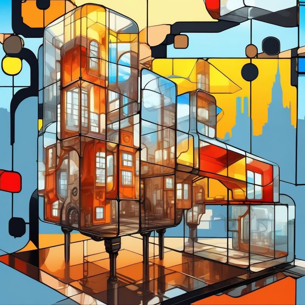 Glass City Cubed in De Stijl Style