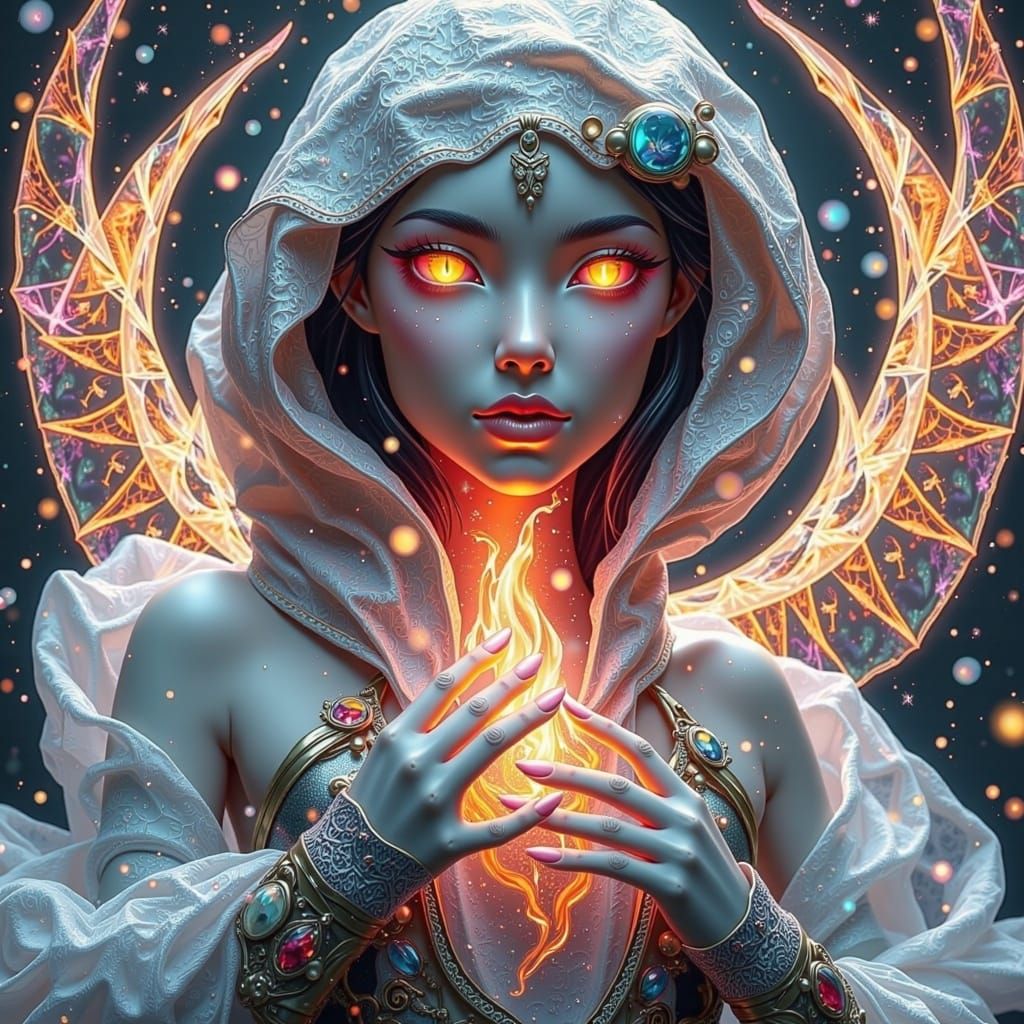 Surreal Elemental Convergence in Hyper-Realistic World