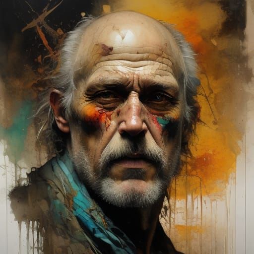 Rugged Pirate Color Pencil Sketch in Dark Fantasy Style