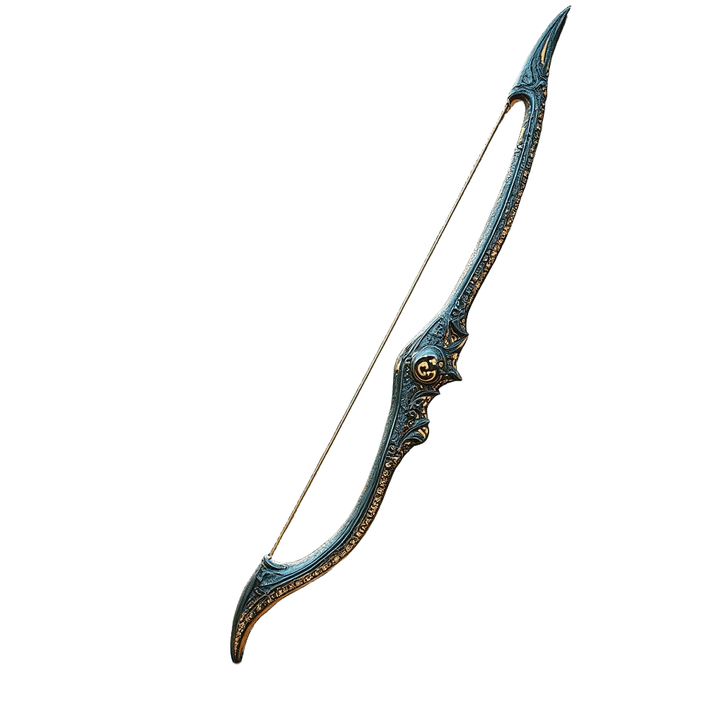 Elven Fantasy Long Bow in Elegant Enchanted Style