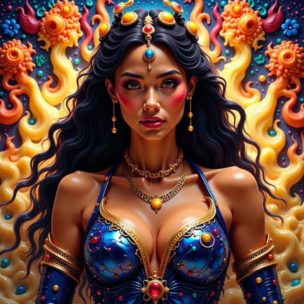 Hyper-Feminine Alpha & Omega Woman in Vibrant Style