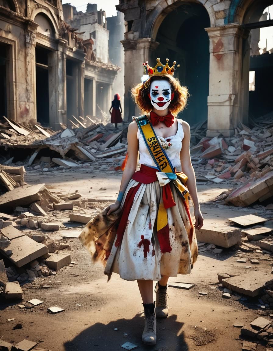 Surreal City Catwalk in Vibrant Colors