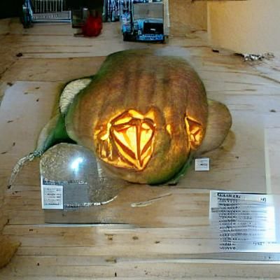 Glowing Diamond Pumpkin Monument