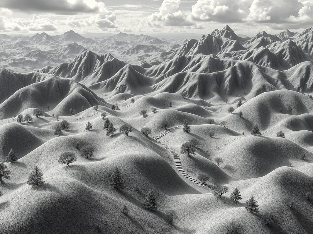 Escher-Inspired Landscape as a Dreamlike Hyperreality