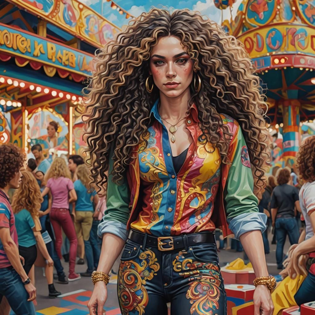 Bold and Beautiful Transgender Chimeric Figure in Vibrant Fu...