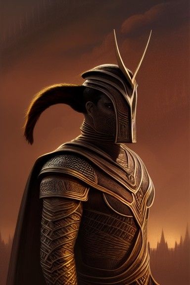 Dashing Knight in Regal Armor