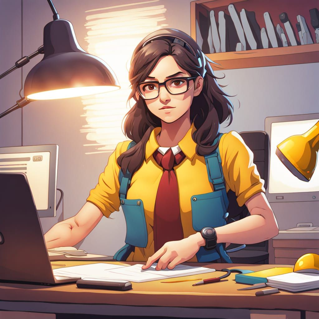 Vibrant AI Assistant Reporting Status in Full Color