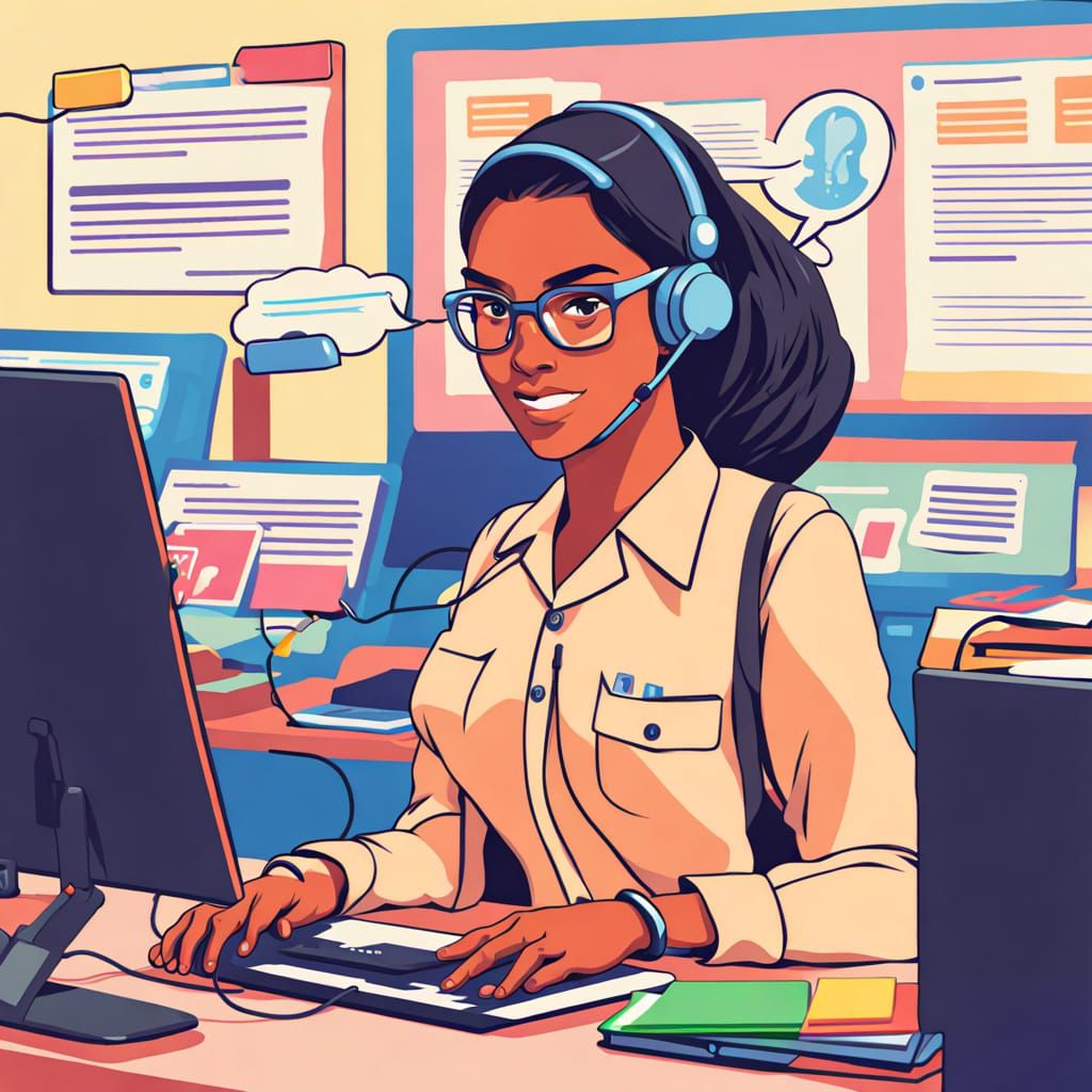 Vibrant AI Assistant in Full Color